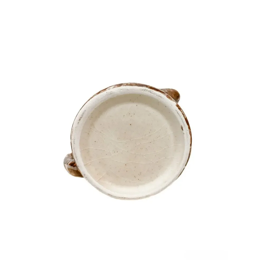 Vintage Brown Spongeware Creamer Pitcher